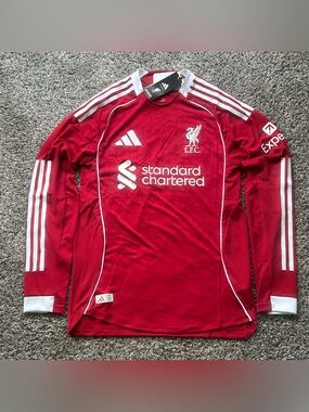 Adidas Liverpool 2025-2026 Authentic Home Jersey Red Men’s Size Small JV6445